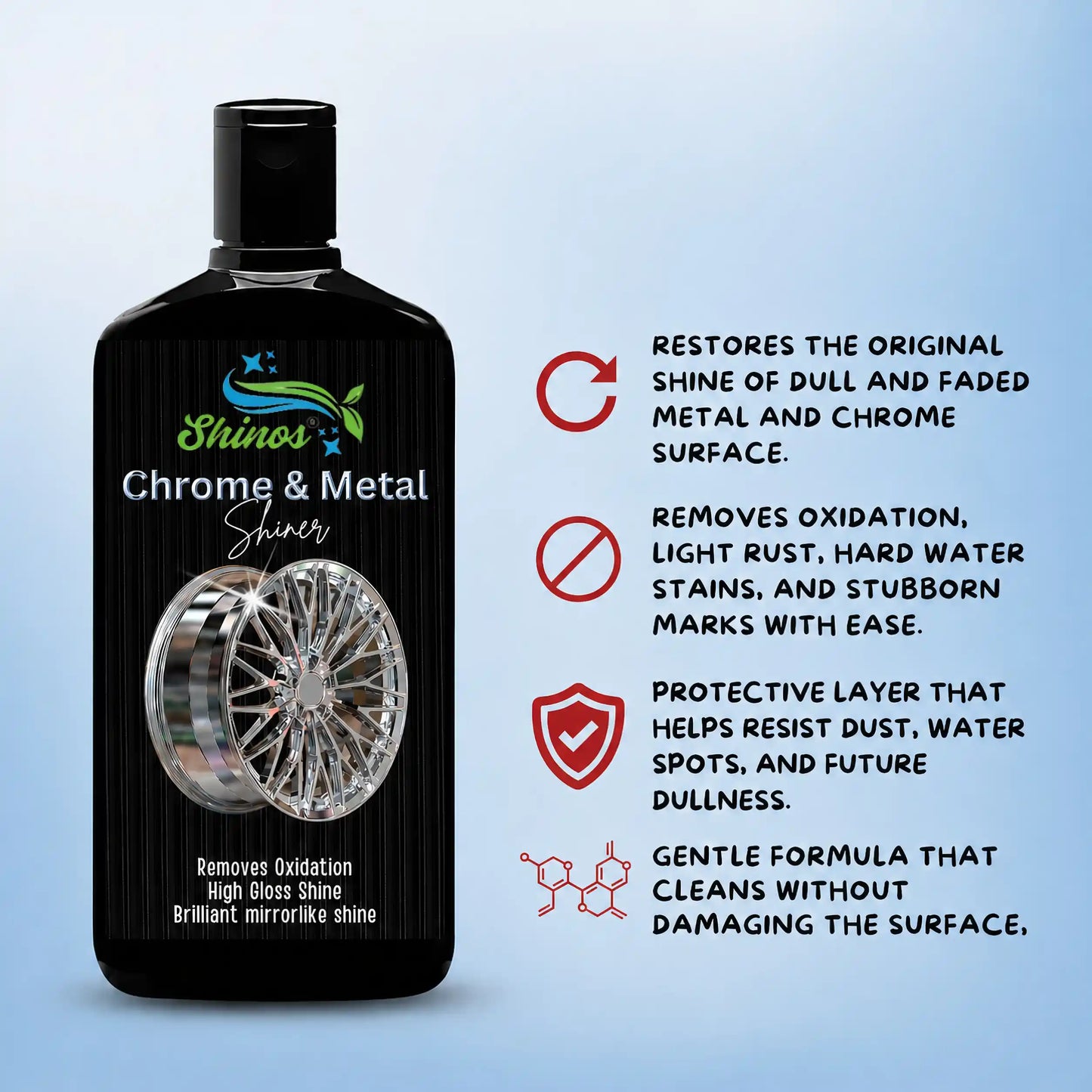 Premium Chrome & Metal Shiner (Buy 1 Get 1 Free) | Free Delivery