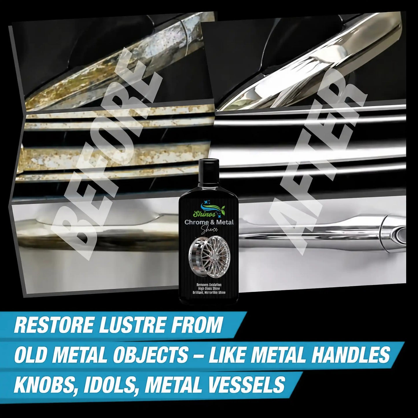 Premium Chrome & Metal Shiner (Buy 1 Get 1 Free) | Free Delivery