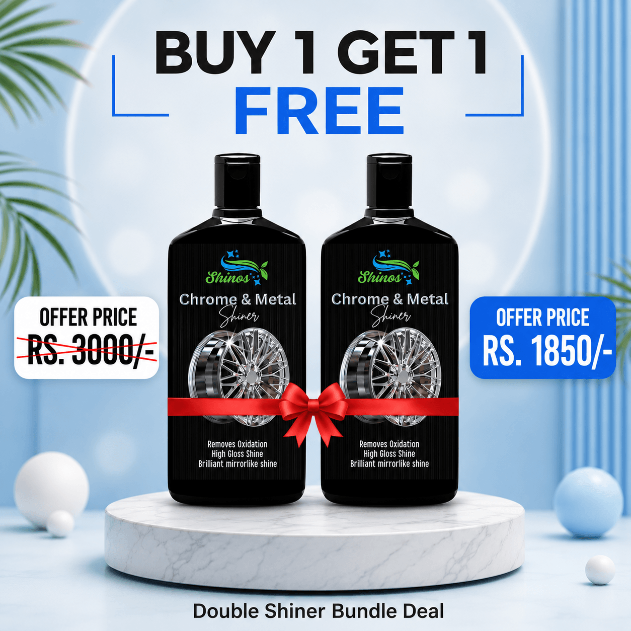 Premium Chrome & Metal Shiner (Buy 1 Get 1 Free) | Free Delivery