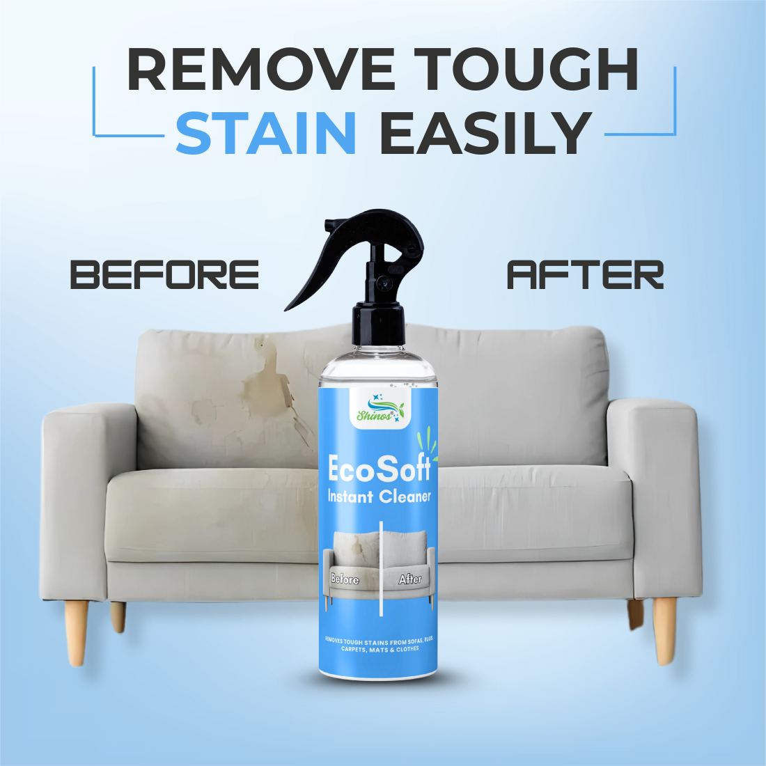 Ecosoft Fabric Cleaner – Tough on Stains, Safe on Fabric