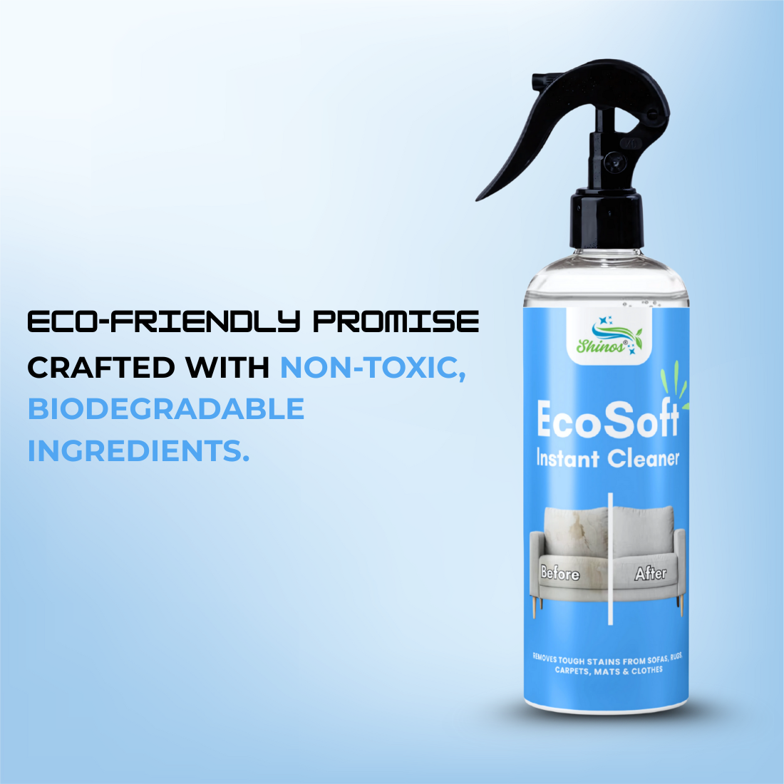 Ecosoft Fabric Cleaner – Tough on Stains, Safe on Fabric